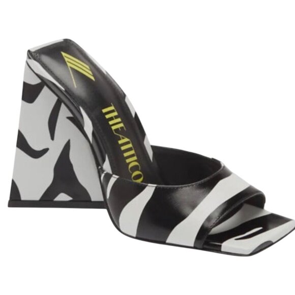 The Attico Devon Zebra Print 115mm Sandals Size 5 - Picture 4 of 15
